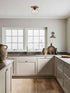 Industrial Glass Globe Ceiling Light with Distressed Wooden Canopy
